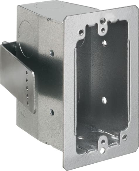 single gang metal box recessed|inset outlet box.